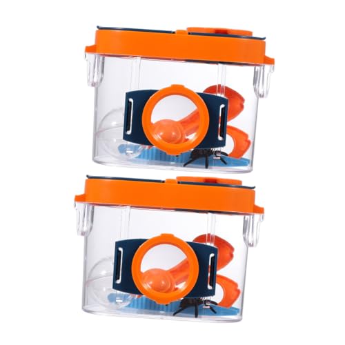 NOLITOY 2 Stück Insekten Beobachtungsbox mit Lupe und Netzabdeckung Outdoor für Biologie Unterrichtsrequisiten zur Naturerkundung und Kleintierbeobachtung NOLITOY 2 Stück Insekten Beobachtungsbox mit Lupe und Netzabdeckung Outdoor für Biologie Unterrichtsrequisiten zur Naturerkundung und Kleintierbeobachtung von NOLITOY