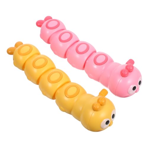 NOLITOY 2 Stück Lustige Aufziehspielzeuge aus Sichere Leichte Bunte Raupen Dekorieren für Ab Jahren Fördert Sensorische Entwicklung und Soziale Fähigkeiten von NOLITOY
