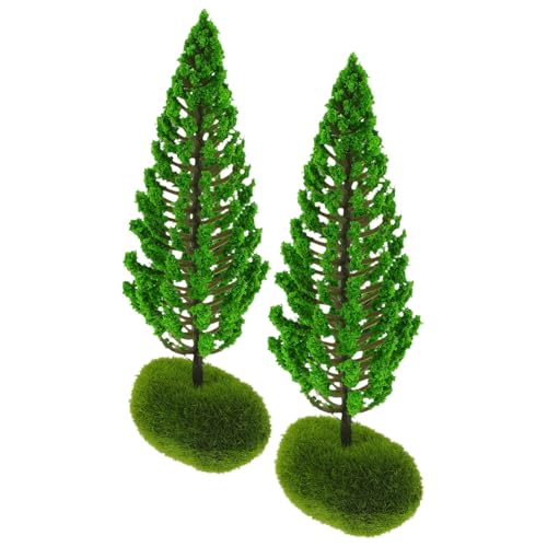 NOLITOY 2 Stück Miniatur Modellbäume Realistisch Geformt Leichtes Kunststoffmodell für Sandtisch DIY Landschaftsbau Mikro landschaftsbäume Dekoration Garten Basteln von NOLITOY