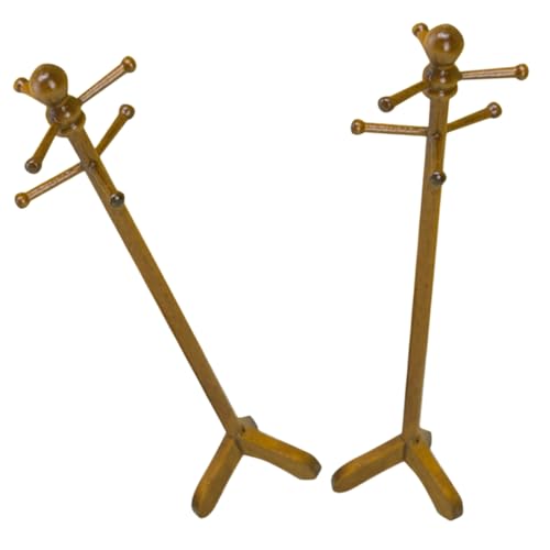 NOLITOY 2 Stück Miniatur Vintage Coat Rack mit Feiner Handwerkskunst Dekoratives Möbelzubehör für Puppenkleidung und Rollenspiele NOLITOY 2 Stück Miniatur Vintage Coat Rack mit Feiner Handwerkskunst Dekoratives Möbelzubehör für Puppenkleidung und Rollenspiele von NOLITOY