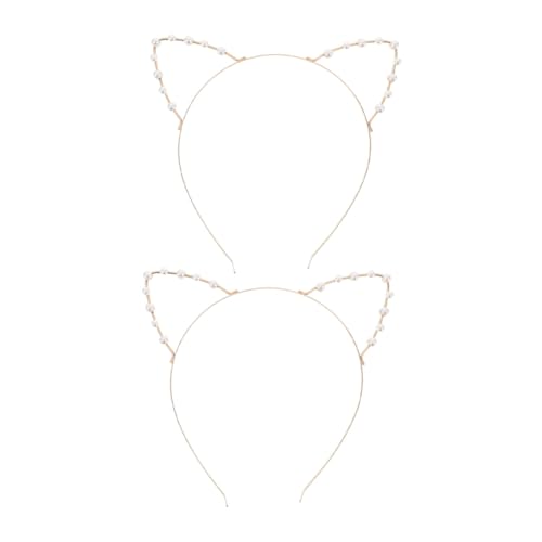 NOLITOY 2 Stück Perlenbesetztes Katzenohren stirnband Niedliche Haar accessoires für Frauen und Mädchen Passend Eleganter Kopfschmuck für Alltag Party und Halloween kostüm NOLITOY 2 Stück Perlenbesetztes Katzenohren stirnband Niedliche Haar accessoires für Frauen und Mädchen Passend Eleganter Kopfschmuck für Alltag Party und Halloween kostüm von NOLITOY