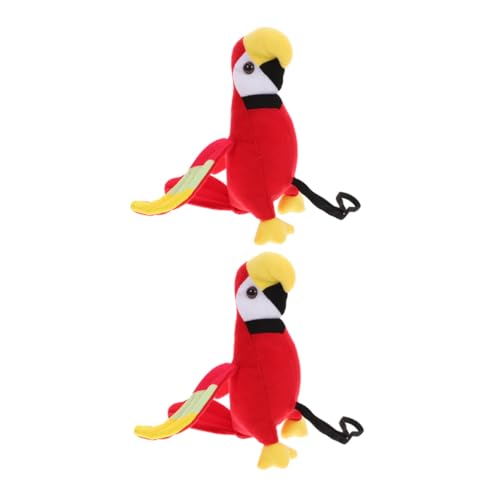 NOLITOY 2 Stück Piratenpapagei Schulterplüsch Leichtes Kostüm Accessoire für Erwachsene und Lebhaftes Cosplay Requisit für Halloween und Piratenpartys Waschbar und Spielerisch von NOLITOY