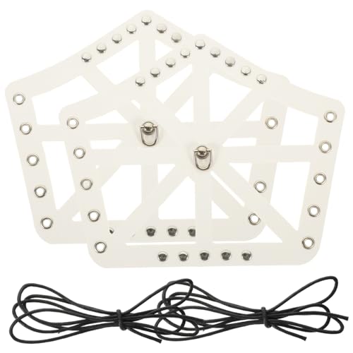 NOLITOY 2 Stück Punk Style Arm Guard Weiß Verstellbare Renaissance Armschiene für Männer und Frauen Leichtes Kunstleder Cosplay Accessoire Robust und Komfortabel für Gothic Rollenspiele von NOLITOY