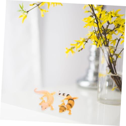 NOLITOY 2 Stück Realistische Eidechsen Figuren Kunststoff Modell Dekoration Tierfigur Lernspielzeug für Garten Party Pflanzendeko von NOLITOY