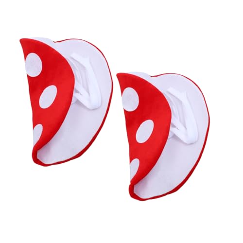 NOLITOY 2 Stück Rote Pilz Baskenmützen aus Weichem Stoff Unisex Kostüm Hüte für Damen Herren und Vielseitig für Halloween Fasching Party und Cosplay NOLITOY 2 Stück Rote Pilz Baskenmützen aus Weichem Stoff Unisex Kostüm Hüte für Damen Herren und Vielseitig für Halloween Fasching Party und Cosplay von NOLITOY