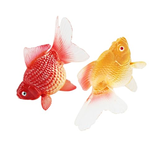 NOLITOY 2 Stück Simulation Goldfisch Figurine Kleine Realistische Goldfische Aquarium Ornament Fische Dekoration mit Glatter Oberfläche Sicher für Miniteich und Aquarien NOLITOY 2 Stück Simulation Goldfisch Figurine Kleine Realistische Goldfische Aquarium Ornament Fische Dekoration mit Glatter Oberfläche Sicher für Miniteich und Aquarien von NOLITOY