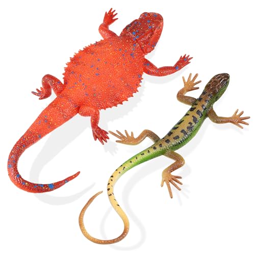 NOLITOY 2 Stück Simulationstiermodell Simulation von Tierfiguren Eidechsenfigur Simulations-Eidechsenmodell Realistisches Reptil künstliches Tierspielzeug Plastik NOLITOY 2 Stück Simulationstiermodell Simulation von Tierfiguren Eidechsenfigur Simulations-Eidechsenmodell Realistisches Reptil künstliches Tierspielzeug Plastik von NOLITOY