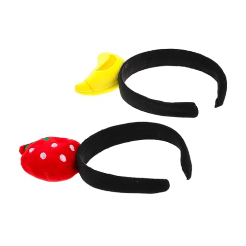 NOLITOY 2 Stück Teiliges Cartoon Obst Haarreif Erdbeer und Bananen Verspieltes Partyaccessoire für Halloween Cosplay Fotorequisiten Lebendige Farben und Charmantes Design NOLITOY 2 Stück Teiliges Cartoon Obst Haarreif Erdbeer und Bananen Verspieltes Partyaccessoire für Halloween Cosplay Fotorequisiten Lebendige Farben und Charmantes Design von NOLITOY