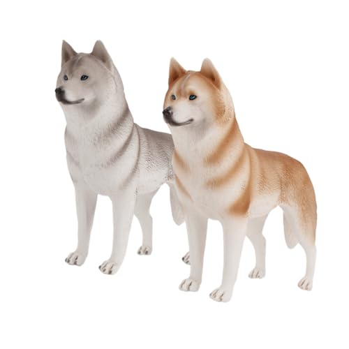 NOLITOY 2 Stück Teiliges Fake Husky Hund Modell Dekoration Realistische Haustierfigur für Büro Auto Zuhause Filigrane Verarbeitung Langlebig Geschenkidee NOLITOY 2 Stück Teiliges Fake Husky Hund Modell Dekoration Realistische Haustierfigur für Büro Auto Zuhause Filigrane Verarbeitung Langlebig Geschenkidee von NOLITOY