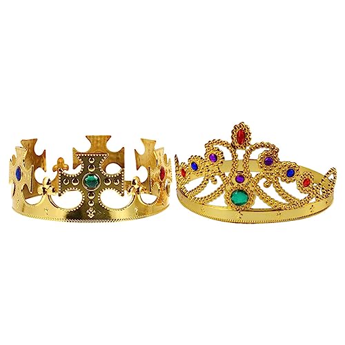 NOLITOY 2 Stück Teiliges Kopfschmuck für Goldene Dekokronen für Halloween Geburtstagsfeiern und Kostümpartys Bezaubernde Accessoires für Jungen für Kreative Fotos und Besondere Anlässe von NOLITOY