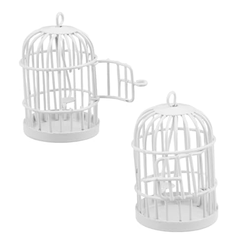 NOLITOY 2 Stück Teiliges Metall Vogelkäfig Miniatur Halboffen Wandhängend Micro Landscape Accessoire Dekorativ für Puppenhaus Garten Vintage Einfach zu Reinigen Langlebig NOLITOY 2 Stück Teiliges Metall Vogelkäfig Miniatur Halboffen Wandhängend Micro Landscape Accessoire Dekorativ für Puppenhaus Garten Vintage Einfach zu Reinigen Langlebig von NOLITOY
