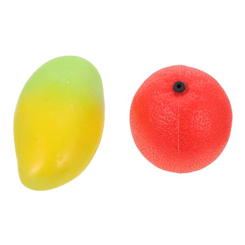 NOLITOY 2 Stück Teiliges Musikalisches Frucht Shaker für Maracas aus Simulation Frucht Mango Orange Kreatives Lernspielzeug Hand Augen Koordination und Musikinteresse von NOLITOY