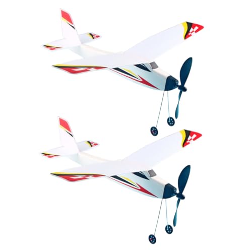 NOLITOY 2 Stück Teiliges Styroporflugzeug mit Gummibandantrieb Kinderfreundliches Outdoor Handmontiertes Gleiter Modell Fördert Hand Auge Koordination und Kreatives NOLITOY 2 Stück Teiliges Styroporflugzeug mit Gummibandantrieb Kinderfreundliches Outdoor Handmontiertes Gleiter Modell Fördert Hand Auge Koordination und Kreatives von NOLITOY
