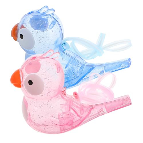 NOLITOY 2 Stück Teiliges Wasservogelpfeifen Buntes Kunststoffspielzeug mit Musikfunktion Tragbar und Robust für Outdoor Spiele Partys und Schulpreise von NOLITOY