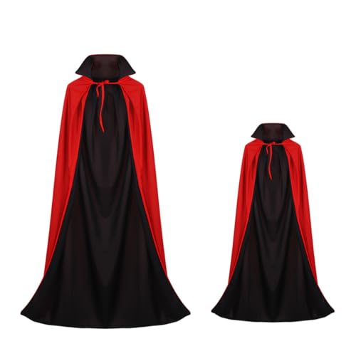 NOLITOY 2 Stück Vampir Umhang Doppeltes Schwarz rot Halloween Kostüm Cape für Erwachsene und Klassischer Halloween Umhang mit Kapuze als Vampir Zubehör Faschingskostüm NOLITOY 2 Stück Vampir Umhang Doppeltes Schwarz rot Halloween Kostüm Cape für Erwachsene und Klassischer Halloween Umhang mit Kapuze als Vampir Zubehör Faschingskostüm von NOLITOY