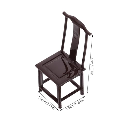 NOLITOY 2 Stück Vintage Stil Abs Puppenhaus Möbel Retro Chinesischer Mini Stuhl für Innenmodelle Sandtisch Architektur Dekorativ und Detailreich Geeignet für Puppenhaus Schlafzimmer und von NOLITOY