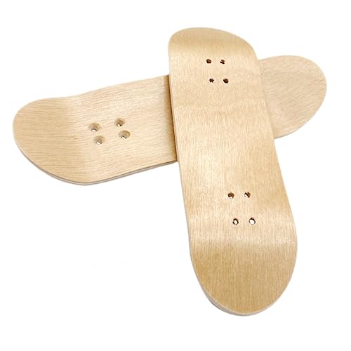 NOLITOY 2 Stück Zubehör für Finger-Skateboards Finger-Skateboards, DIY-Decks Fingerskateboard aus Holz Finger-Skateboard-Zubehör Mini-Skateboard-Deck Ahorn von NOLITOY
