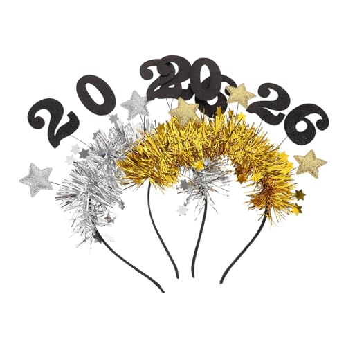 NOLITOY 2 Stücke Teiliges Neujahrs Party Haarreif Glitzernde Stern Tinsel Haarreifen für Erwachsene und Leichtes Bequemes Party Accessoire für Silvester und Abschlussfeier NOLITOY 2 Stücke Teiliges Neujahrs Party Haarreif Glitzernde Stern Tinsel Haarreifen für Erwachsene und Leichtes Bequemes Party Accessoire für Silvester und Abschlussfeier von NOLITOY