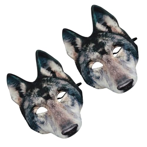 NOLITOY 2-teilige Halloween-wolfsmaske: Gruselige Werwolf-halbgesichtsmasken Eva Für Halloween, Weihnachten, Karneval, Cosplay, Partyzubehör NOLITOY 2-teilige Halloween-wolfsmaske: Gruselige Werwolf-halbgesichtsmasken Eva Für Halloween, Weihnachten, Karneval, Cosplay, Partyzubehör von NOLITOY