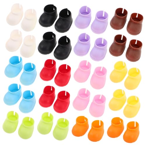 NOLITOY 20 Mini Schuhe für Puppen Miniatur Stiefel Puppenkostüm Zubehör Vielseitige Boots zum Ankleiden Leicht und Kompakt für und Party von NOLITOY