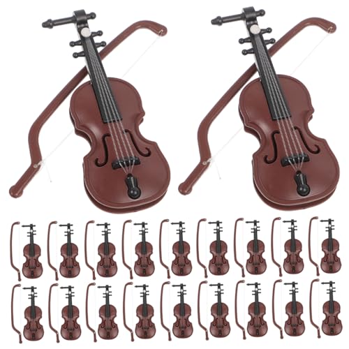 NOLITOY 20 Sätze Teiliges Miniatur holzgeigen Dekorative Musikinstrument Modelle mit Natürlicher Holzstruktur Realistische Mini Violine Ornamente als Weihnachts Geburtstagsgeschenk und NOLITOY 20 Sätze Teiliges Miniatur holzgeigen Dekorative Musikinstrument Modelle mit Natürlicher Holzstruktur Realistische Mini Violine Ornamente als Weihnachts Geburtstagsgeschenk und von NOLITOY