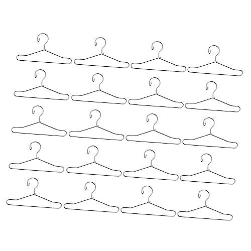 NOLITOY 20 Stück Mini Puppen Kleiderbügel aus Metall Kleiderständer für Puppenkleidung für Puppenschränke und Puppenhaus Zubehör Stabil und Einfach von NOLITOY