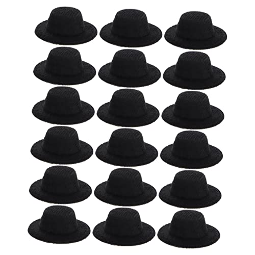 NOLITOY 20 Stück Mini-jazzhut Unser Minihüte Basteln Zubehör Mini Schwarze Hüte Party Miniaturhüte Miniatur Formeller Hut Miniaturen Puppenkleidung Und Accessoires Mini-hüte Stoff Black von NOLITOY