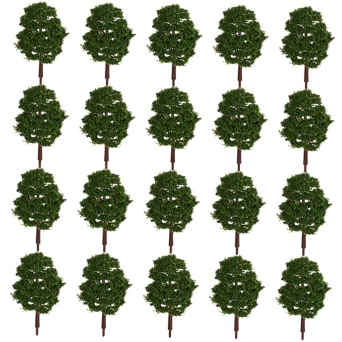 NOLITOY 20 Stück Simulationsbaummodell Spielzeugbäume für Diorama Kleiner Baum Schüttgut Modellbaumlandschaft Produkt Riese weihnachsbaume Little Trees Bäume Diorama Modelllandschaft Green von NOLITOY