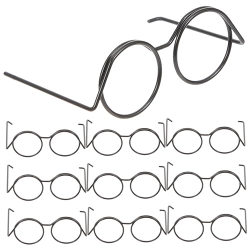NOLITOY 20 Stück Teiliges Miniatur Puppenbrillen ohne Gläser Runde Metallrahmen Leichte Dekorative Puppenhaus-Accessoires für Puppenhaus-deko und DIY-kostümzubehör NOLITOY 20 Stück Teiliges Miniatur Puppenbrillen ohne Gläser Runde Metallrahmen Leichte Dekorative Puppenhaus-Accessoires für Puppenhaus-deko und DIY-kostümzubehör von NOLITOY