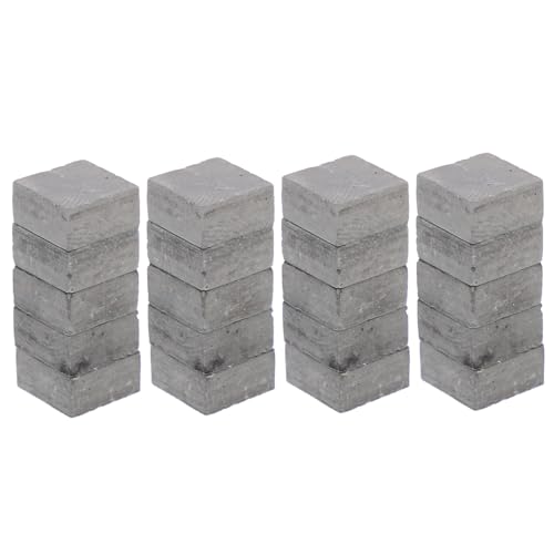 NOLITOY 20 Stück Teiliges Miniatur Ziegelstein Modellset Realistische Graue Sandtischsteine für DIY Mikro Landschaftsbau Puppenhaus Architektur Schulprojekte und Miniaturdekoration von NOLITOY