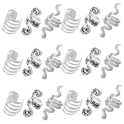NOLITOY 20 Stück Teiliges Vintage Metall Haarringe für Zöpfe Spiralförmige Dreadlock Haaranhänger DIY Haarschmuck Ringe in Silber Charm Braids Accessoires für Hochzeitsfrisuren und Alltag NOLITOY 20 Stück Teiliges Vintage Metall Haarringe für Zöpfe Spiralförmige Dreadlock Haaranhänger DIY Haarschmuck Ringe in Silber Charm Braids Accessoires für Hochzeitsfrisuren und Alltag von NOLITOY