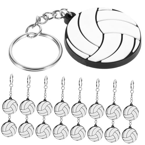 NOLITOY 20 Stück Volleyball Schlüsselanhänger Lustige Party Mitgebsel Sport Schlüsselbund Anhänger Kreative Dekoration für Taschen und Schlüssel für Volleyball Fans und NOLITOY 20 Stück Volleyball Schlüsselanhänger Lustige Party Mitgebsel Sport Schlüsselbund Anhänger Kreative Dekoration für Taschen und Schlüssel für Volleyball Fans und von NOLITOY
