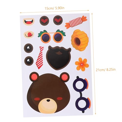 NOLITOY 24 Blatt Selbstklebende Tierpuzzle Aufkleber Teiliges DIY Belohnungsset mit Starken Haftung Ablösbar Bunte Cartoon Sticker für Schule Basteln und Heimdekoration von NOLITOY