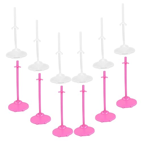 NOLITOY 24 Stück Puppenständer Clip Mädchenpuppen Puppenstützgestelle Reborn Puppe Kleine Puppenständer Figurenständer Puppenfigurenständer Puppenklammern Figurenhalter Ständer Kunststoff von NOLITOY