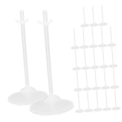 NOLITOY 24 Stück Puppenständer Clip Transparente Puppenständer Puppenstützen Puppen Für Mädchen Hergestellte Puppen Display Rack Halterung Mini Puppen Display Ständer Figur von NOLITOY