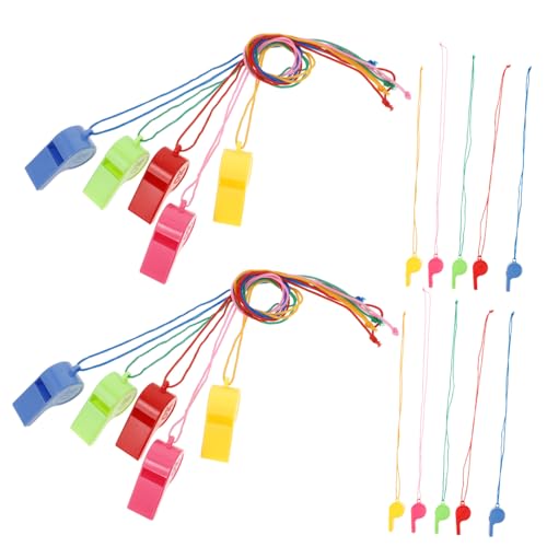 NOLITOY 24 Stück Teiliges Buntes Pfeifen Leichte Sportpfeifen mit Praktischem Umhängeband Multifunktionale Schiedsrichterpfeifen für Training Spiele und Tragbar und Kompakt NOLITOY 24 Stück Teiliges Buntes Pfeifen Leichte Sportpfeifen mit Praktischem Umhängeband Multifunktionale Schiedsrichterpfeifen für Training Spiele und Tragbar und Kompakt von NOLITOY