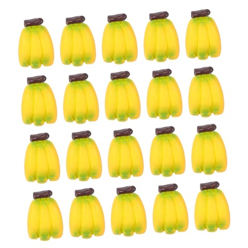 NOLITOY 24 Stück Teiliges Mini Bananen aus Resin Detailgetreue Miniatur Fruchtmodelle für Puppenhaus Küche Vielseitige Dekoration für DIY Basteln und Mini Szenen Naturgetreue Gestaltung von NOLITOY