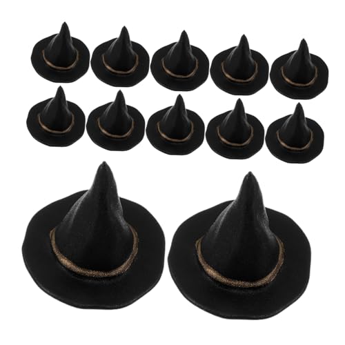 NOLITOY 24 Stück Teiliges Mini Hexenhüte aus Leichtem Material Schwarze Mini Hüte für Puppenhaus DIY Bastelzubehör Partydekoration und Flaschenaufsätze für Halloween und Kreative NOLITOY 24 Stück Teiliges Mini Hexenhüte aus Leichtem Material Schwarze Mini Hüte für Puppenhaus DIY Bastelzubehör Partydekoration und Flaschenaufsätze für Halloween und Kreative von NOLITOY