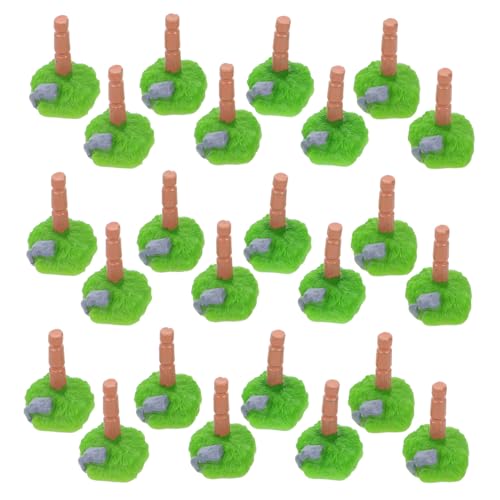 NOLITOY 24 Stück Teiliges Miniatur-farmzubehör mit Robusten Holzpfählen Tierischem Zaun und DIY-Funktion für Puppenhaus Kreative Mikro-Szene und Modellbau-farmdekoration von NOLITOY