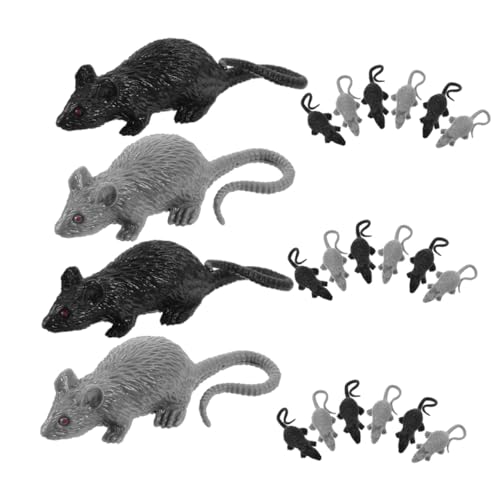 NOLITOY 24 Stück Teiliges Realistische Gruselige Halloween Mäuse aus Robustem Material Leichte Tierfiguren in Schwarz für Partydekoration und Scherzspielzeug NOLITOY 24 Stück Teiliges Realistische Gruselige Halloween Mäuse aus Robustem Material Leichte Tierfiguren in Schwarz für Partydekoration und Scherzspielzeug von NOLITOY