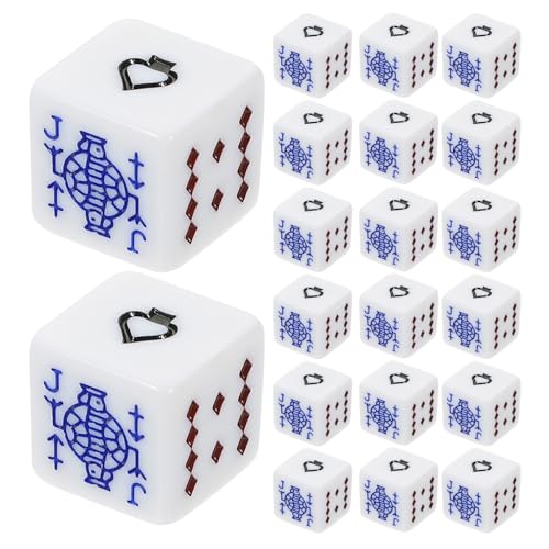 NOLITOY 25-teiliges Pokerwürfelspiel: 16 mm große sechsseitige Würfel für Brettspiele – Kartenspiel-Requisiten – quadratische Würfel für Partys und Spiele NOLITOY 25-teiliges Pokerwürfelspiel: 16 mm große sechsseitige Würfel für Brettspiele – Kartenspiel-Requisiten – quadratische Würfel für Partys und Spiele von NOLITOY