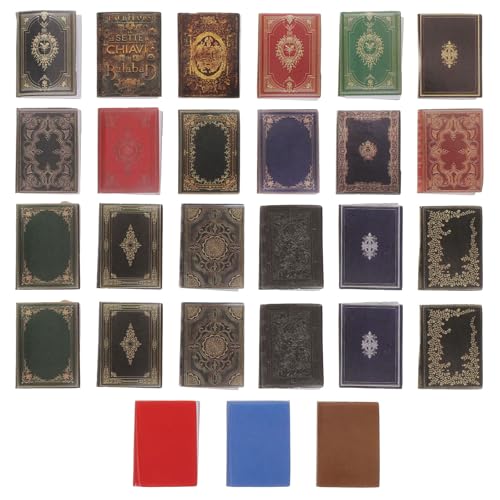 NOLITOY 27 Stück Puppenhausbücher im Maßstab 1:12, Miniaturbücher, Modell für Arbeitszimmer, Bücherregal, Display-Dekorationen, Puppenhaus-Zubehör NOLITOY 27 Stück Puppenhausbücher im Maßstab 1:12, Miniaturbücher, Modell für Arbeitszimmer, Bücherregal, Display-Dekorationen, Puppenhaus-Zubehör von NOLITOY