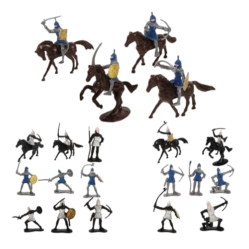 NOLITOY 28 Stück Miniatur Soldaten Modelle Set Teiliges Mittelalterliche Figuren Set für Sandtisch Dekoration Realistische Miniaturpferde und Ritter für Rollenspiele und Kreative NOLITOY 28 Stück Miniatur Soldaten Modelle Set Teiliges Mittelalterliche Figuren Set für Sandtisch Dekoration Realistische Miniaturpferde und Ritter für Rollenspiele und Kreative von NOLITOY