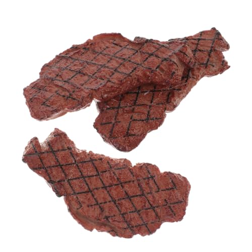 NOLITOY 3 STÜCKE Teiliges Realistisches Fake Steak aus Kunststoff Lebensechtes Gekochtes Fleisch Modell für Küchen und Restaurantdekoration Sichere Künstliche Fleischrequisiten zur NOLITOY 3 STÜCKE Teiliges Realistisches Fake Steak aus Kunststoff Lebensechtes Gekochtes Fleisch Modell für Küchen und Restaurantdekoration Sichere Künstliche Fleischrequisiten zur von NOLITOY