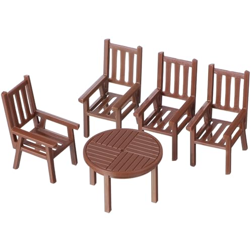 NOLITOY 3 Sätze Miniatur Tisch Stuhl Set Spielhaus Möbel Dekoration Wohnzimmer Küche Esszimmer Zubehör für Kreative Fantasie von NOLITOY