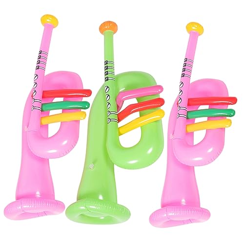 NOLITOY 3 Stück Aufblasbare Hornspielzeuge aufblasbare Trompete Kinderparty Gefälligkeiten Musical Toy Instruments Party für interessantes Inflationsspielzeug Kinderbedarf von NOLITOY