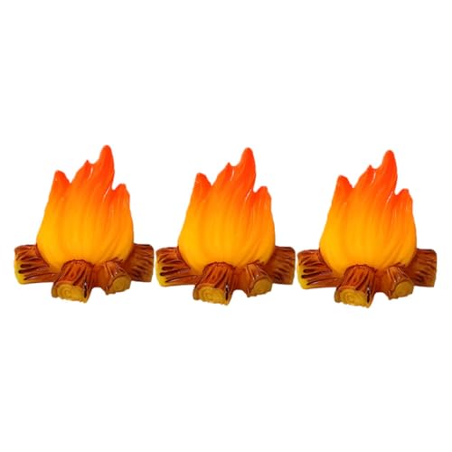 NOLITOY 3 Stück Miniatur Lagerfeuermodell Teiliges Dekorative Requisiten für Puppenhäuser Mikrolandschaft und DIY Projekte Realistisches Feuerornament mit Feiner Verarbeitung und NOLITOY 3 Stück Miniatur Lagerfeuermodell Teiliges Dekorative Requisiten für Puppenhäuser Mikrolandschaft und DIY Projekte Realistisches Feuerornament mit Feiner Verarbeitung und von NOLITOY