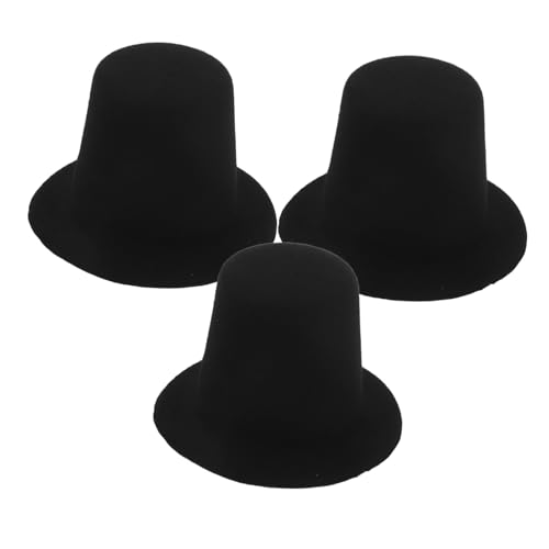 NOLITOY 3 Stück Miniatur Puppenhüte Schwarz Kleine DIY Mini Top Hats Leichtes Puppenzubehör Dekorative Kappen für Puppen und Bastelprojekte NOLITOY 3 Stück Miniatur Puppenhüte Schwarz Kleine DIY Mini Top Hats Leichtes Puppenzubehör Dekorative Kappen für Puppen und Bastelprojekte von NOLITOY