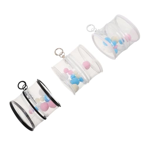 NOLITOY 3 Stück Puppenspeicherbeutel Hängender Jalousiekoffer tragbare Reißverschlusstasche Schlüsselanhänger mit Figurenetui Actionfiguren-Präsentationstasche PVC Transparent NOLITOY 3 Stück Puppenspeicherbeutel Hängender Jalousiekoffer tragbare Reißverschlusstasche Schlüsselanhänger mit Figurenetui Actionfiguren-Präsentationstasche PVC Transparent von NOLITOY