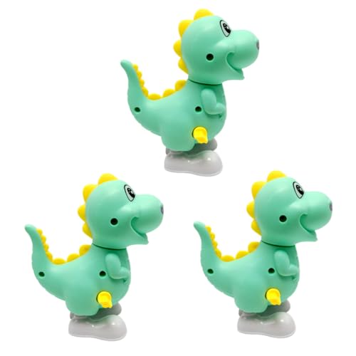 NOLITOY 3 Stück Teiliges Aufziehspielzeug Wind Up Dinosaurier Tiere Lustige Springende Figuren aus Robustem Material Niedliche Cartoon Dekoration für Kinderzimmer Zufällige Farbe von NOLITOY